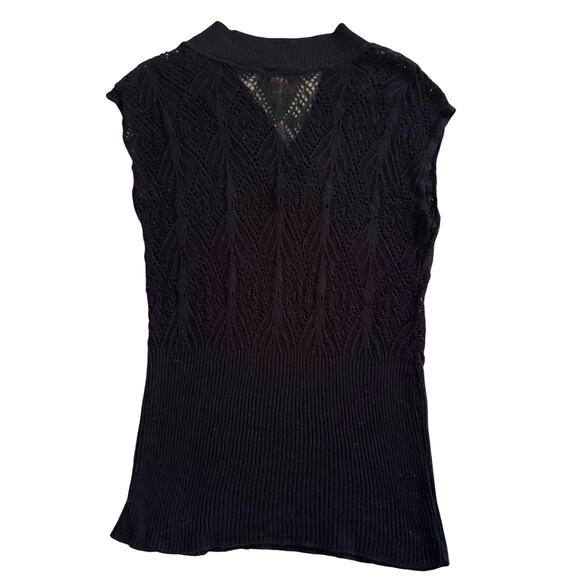 Say What USA Open Knit Top Women's M L XL Black fairygrunge Whimsygoth Vintage - Picture 14 of 14